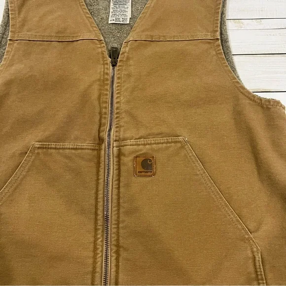 Carhartt Canvas Men’s Work Vest Sz L - Picture 7 of 11